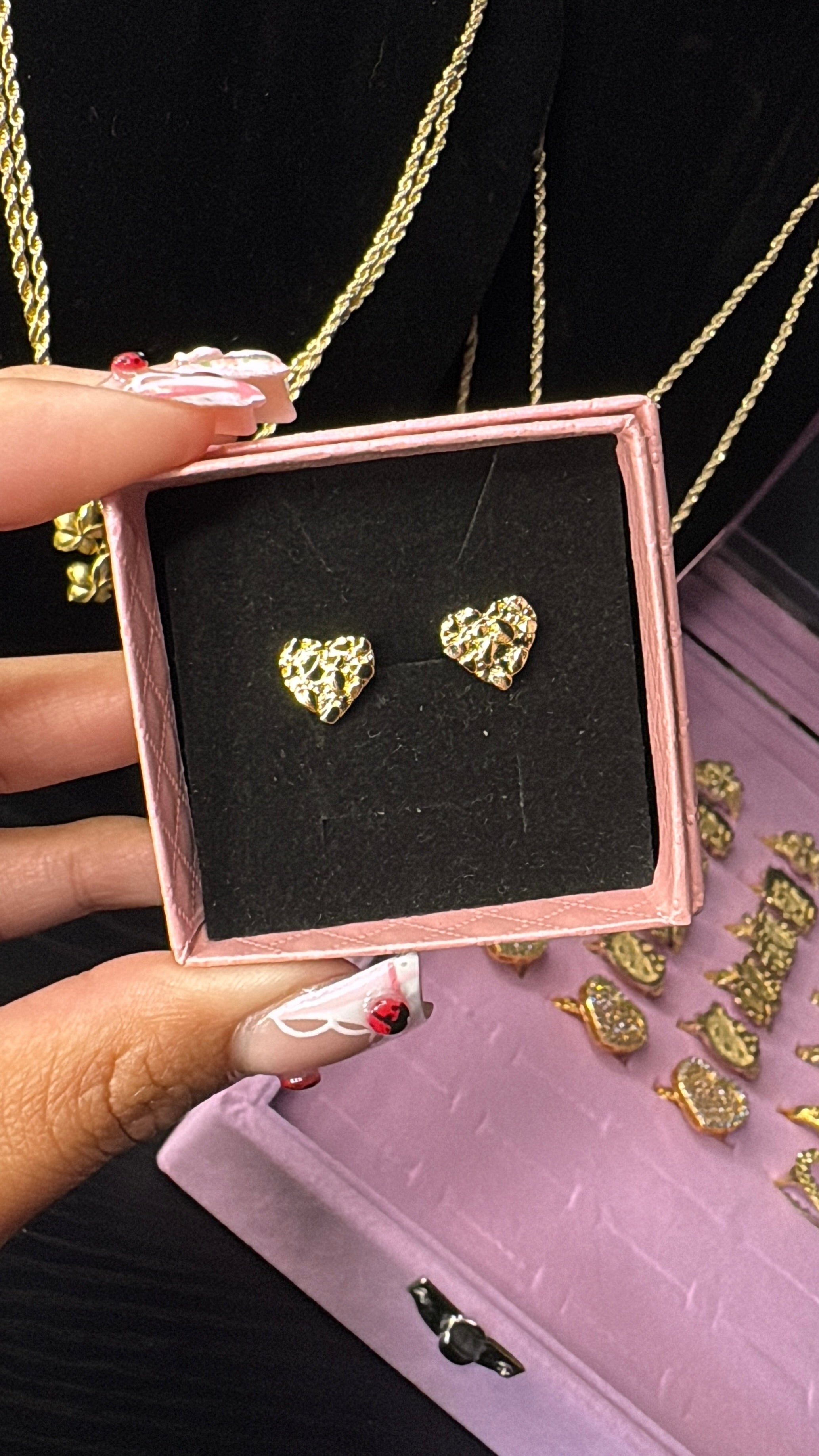HEART NUGGET EARRINGS