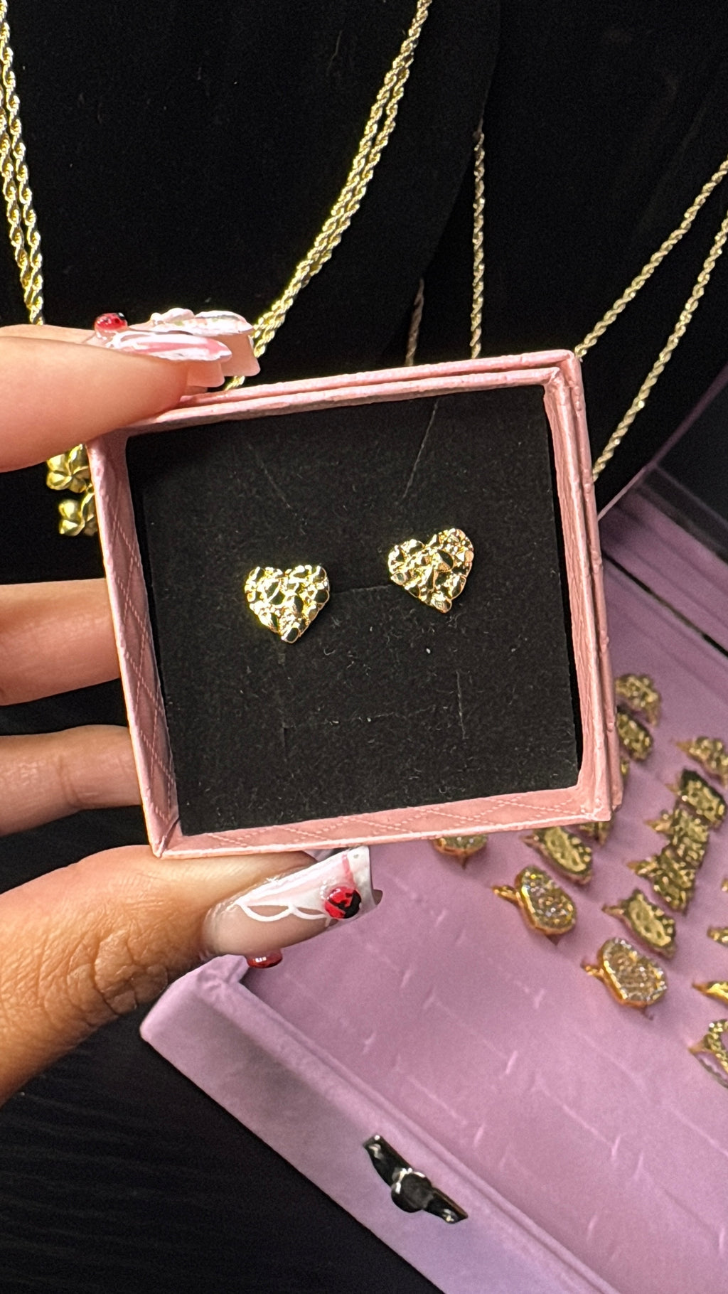 HEART NUGGET EARRINGS