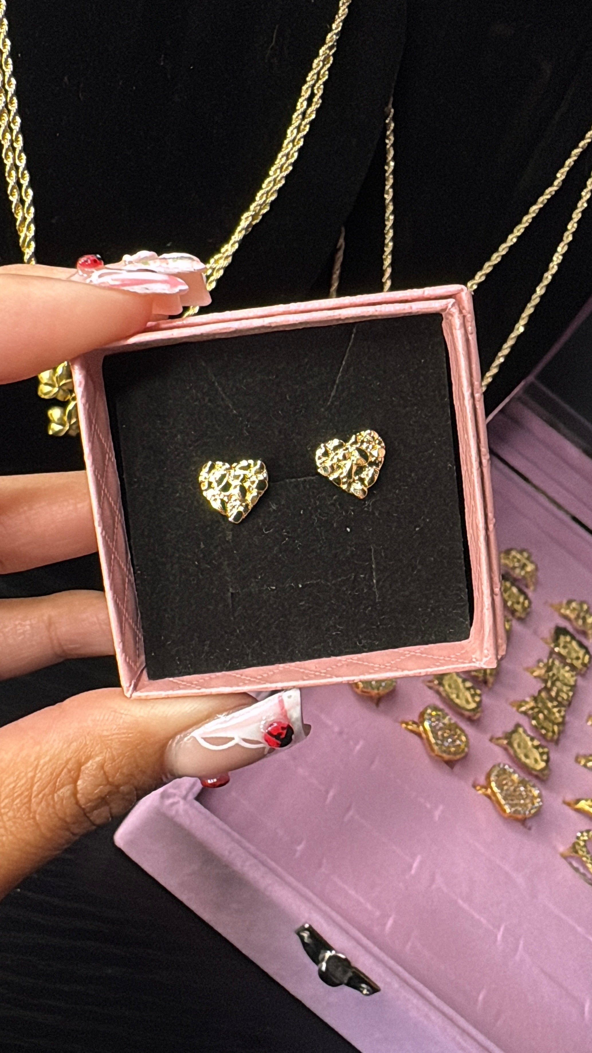 HEART NUGGET EARRINGS