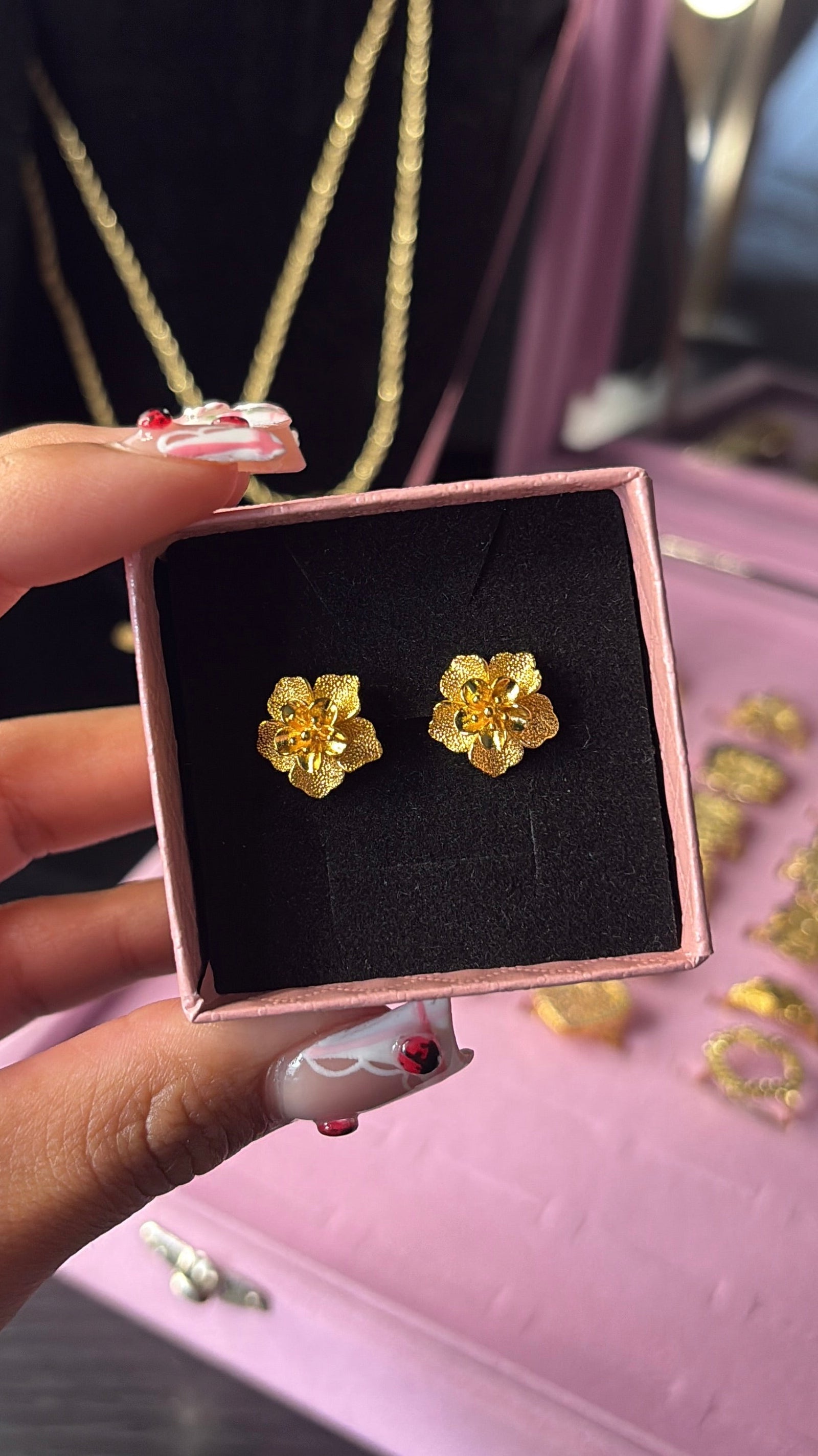 24K FLOWER EARRINGS
