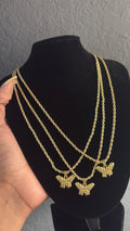 BUTTERFLY NUGGET NECKLACE