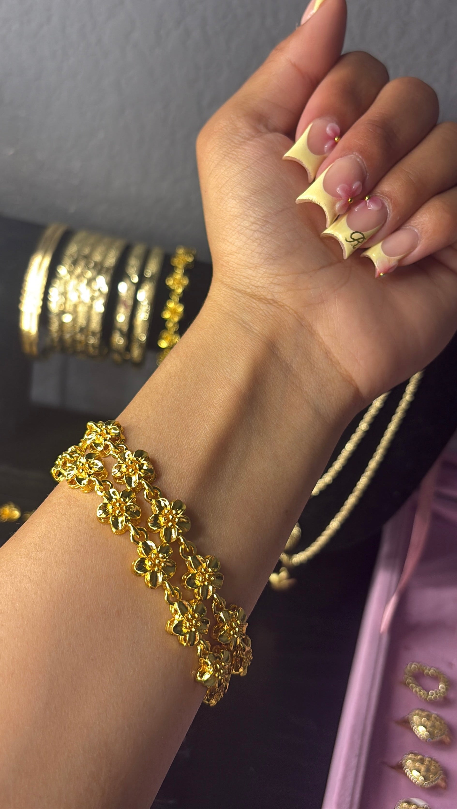 24K FLOWER BRACELET
